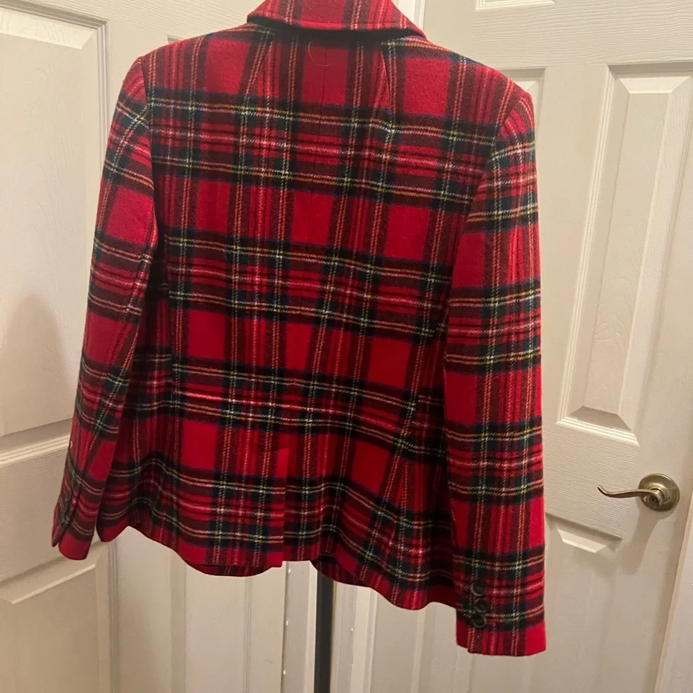 Talbots Red Plaid Women's Blazer - Picture 1 of 4